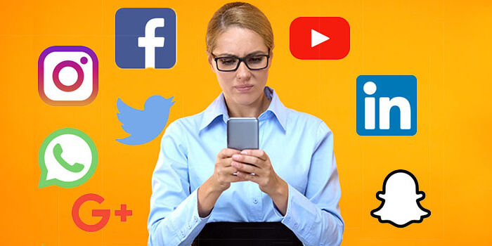 Lady Checking in Social Media For Personal Brand